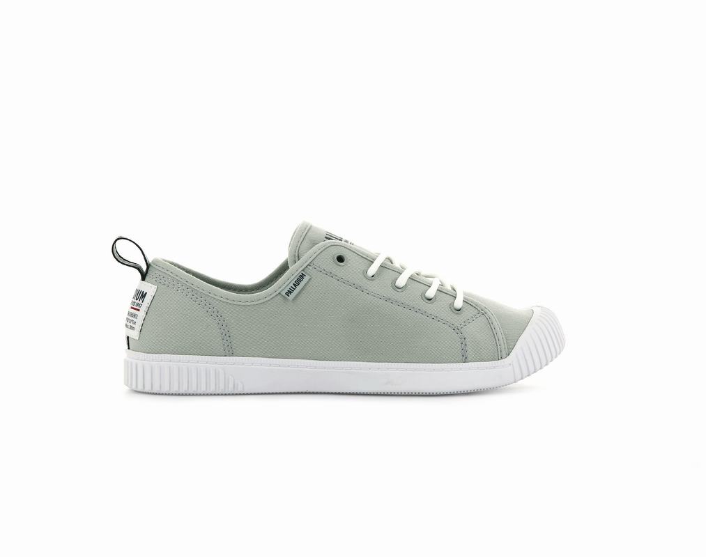 Palladium Easy Lace Canvas Women's Low Top Sneakers Olive (ORIC97026)